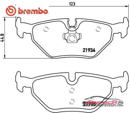 Achat de BREMBO P 06 025 Kit de plaquettes de frein, frein à disque pas chères