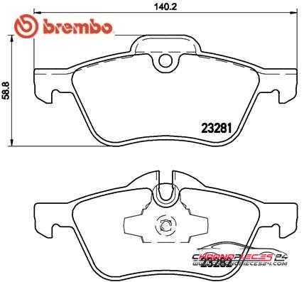 Achat de BREMBO P 06 030 Kit de plaquettes de frein, frein à disque pas chères