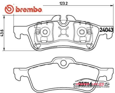 Achat de BREMBO P 06 032 Kit de plaquettes de frein, frein à disque pas chères