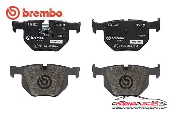 Achat de BREMBO P 06 033X Kit de plaquettes de frein, frein à disque pas chères