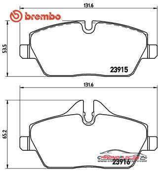 Achat de BREMBO P 06 034 Kit de plaquettes de frein, frein à disque pas chères