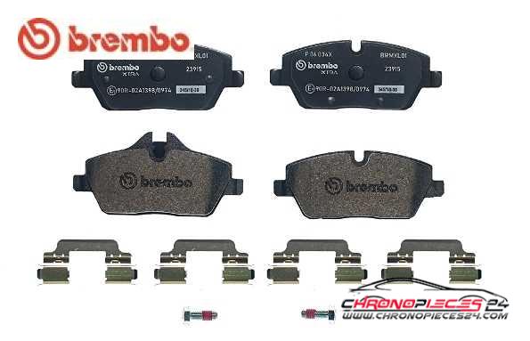 Achat de BREMBO P 06 034X Kit de plaquettes de frein, frein à disque pas chères