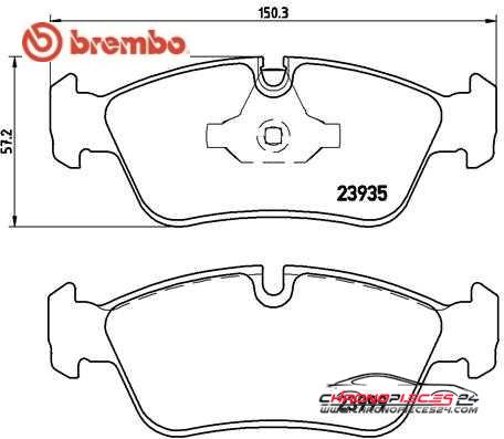 Achat de BREMBO P 06 035 Kit de plaquettes de frein, frein à disque pas chères