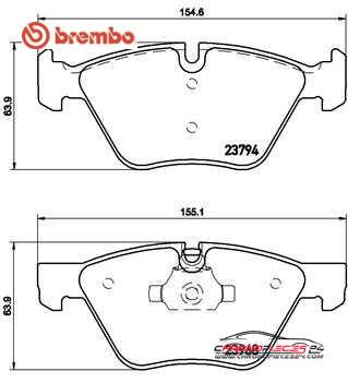 Achat de BREMBO P 06 036 Kit de plaquettes de frein, frein à disque pas chères