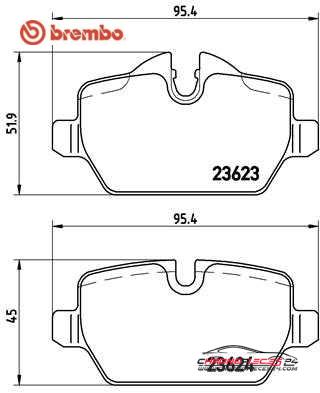 Achat de BREMBO P 06 037 Kit de plaquettes de frein, frein à disque pas chères