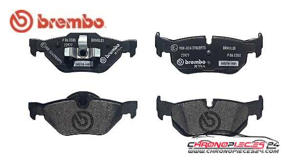 Achat de BREMBO P 06 038X Kit de plaquettes de frein, frein à disque pas chères