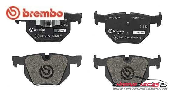 Achat de BREMBO P 06 039X Kit de plaquettes de frein, frein à disque pas chères