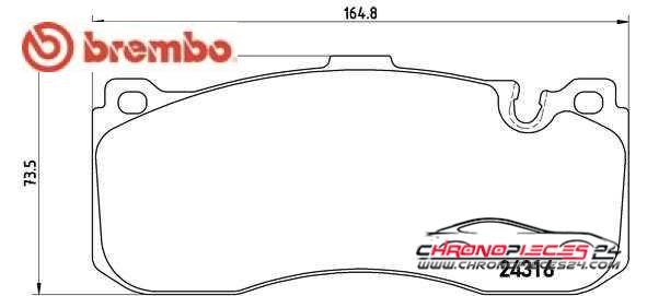 Achat de BREMBO P 06 041 Kit de plaquettes de frein, frein à disque pas chères