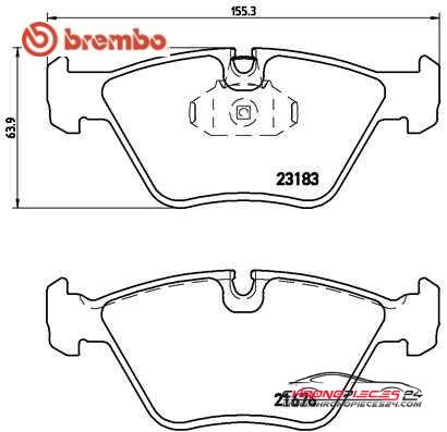 Achat de BREMBO P 06 043 Kit de plaquettes de frein, frein à disque pas chères