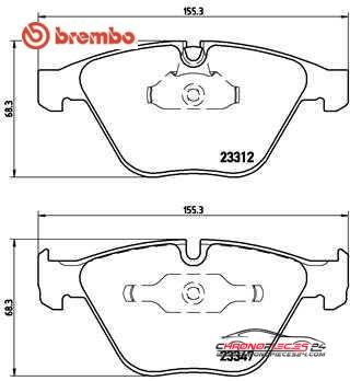 Achat de BREMBO P 06 046 Kit de plaquettes de frein, frein à disque pas chères