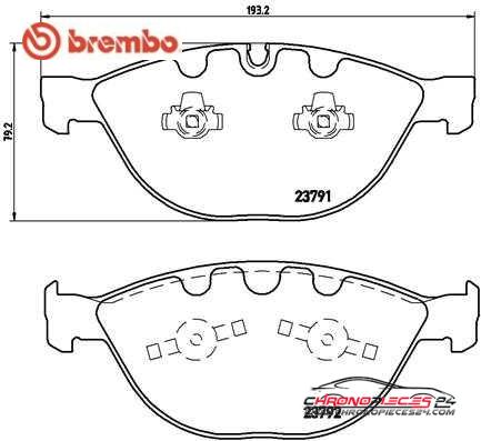 Achat de BREMBO P 06 047 Kit de plaquettes de frein, frein à disque pas chères