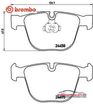 Achat de BREMBO P 06 050 Kit de plaquettes de frein, frein à disque pas chères