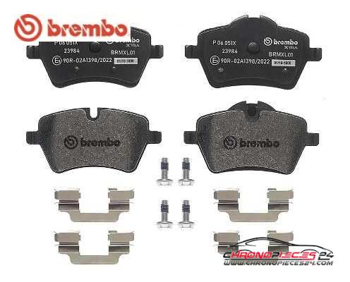 Achat de BREMBO P 06 051X Kit de plaquettes de frein, frein à disque pas chères