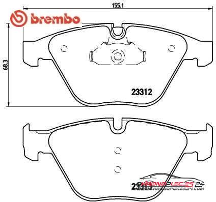 Achat de BREMBO P 06 054 Kit de plaquettes de frein, frein à disque pas chères