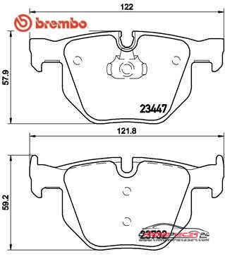 Achat de BREMBO P 06 056 Kit de plaquettes de frein, frein à disque pas chères