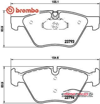 Achat de BREMBO P 06 057 Kit de plaquettes de frein, frein à disque pas chères