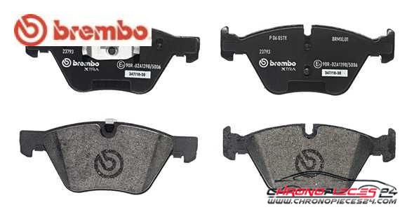 Achat de BREMBO P 06 057X Kit de plaquettes de frein, frein à disque pas chères