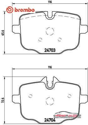 Achat de BREMBO P 06 061 Kit de plaquettes de frein, frein à disque pas chères