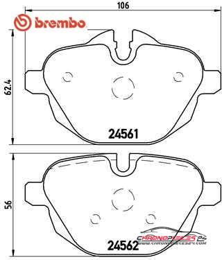 Achat de BREMBO P 06 064 Kit de plaquettes de frein, frein à disque pas chères