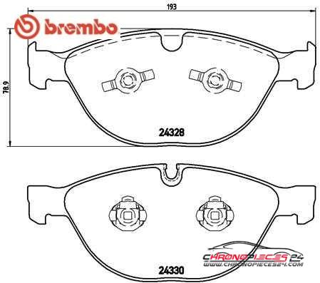 Achat de BREMBO P 06 066 Kit de plaquettes de frein, frein à disque pas chères