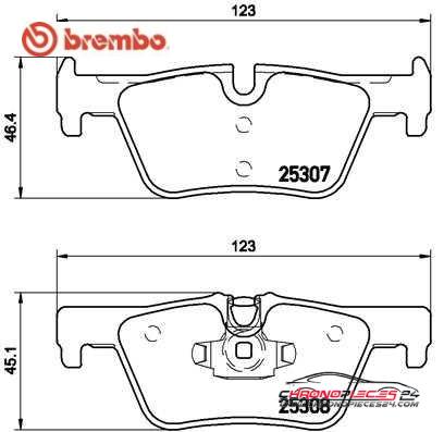 Achat de BREMBO P 06 071 Kit de plaquettes de frein, frein à disque pas chères