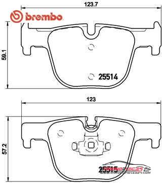 Achat de BREMBO P 06 072 Kit de plaquettes de frein, frein à disque pas chères