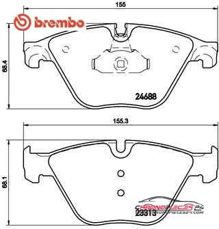 Achat de BREMBO P 06 074 Kit de plaquettes de frein, frein à disque pas chères