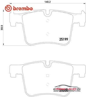 Achat de BREMBO P 06 075 Kit de plaquettes de frein, frein à disque pas chères