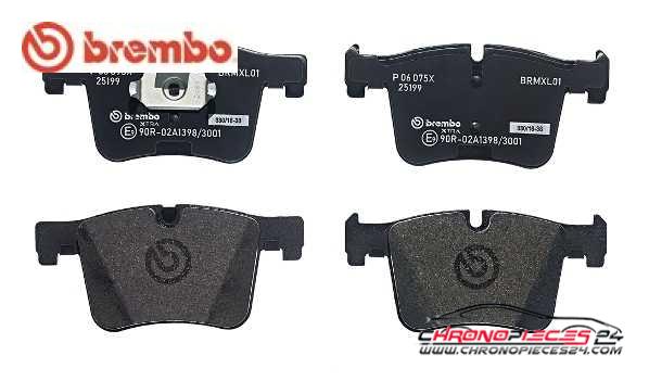 Achat de BREMBO P 06 075X Kit de plaquettes de frein, frein à disque pas chères