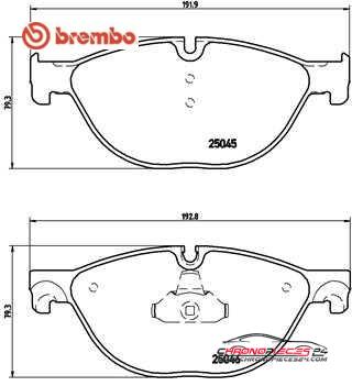 Achat de BREMBO P 06 076 Kit de plaquettes de frein, frein à disque pas chères