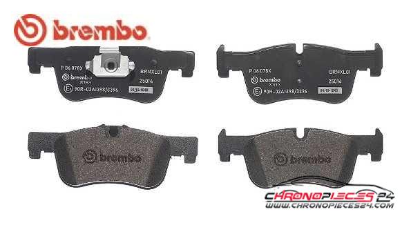 Achat de BREMBO P 06 078X Kit de plaquettes de frein, frein à disque pas chères