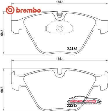 Achat de BREMBO P 06 081 Kit de plaquettes de frein, frein à disque pas chères