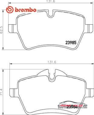 Achat de BREMBO P 06 086 Kit de plaquettes de frein, frein à disque pas chères