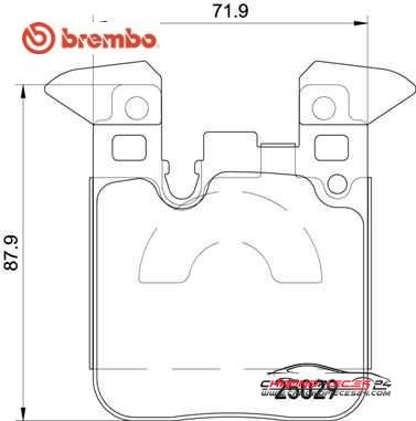 Achat de BREMBO P 06 087 Kit de plaquettes de frein, frein à disque pas chères