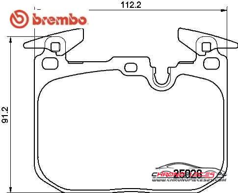 Achat de BREMBO P 06 088 Kit de plaquettes de frein, frein à disque pas chères