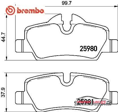 Achat de BREMBO P 06 090 Kit de plaquettes de frein, frein à disque pas chères