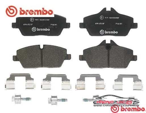 Achat de BREMBO P 06 091 Kit de plaquettes de frein, frein à disque pas chères