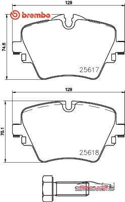 Achat de BREMBO P 06 093 Kit de plaquettes de frein, frein à disque pas chères