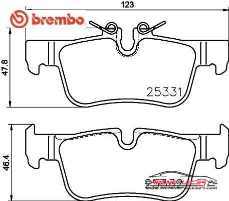 Achat de BREMBO P 06 094 Kit de plaquettes de frein, frein à disque pas chères