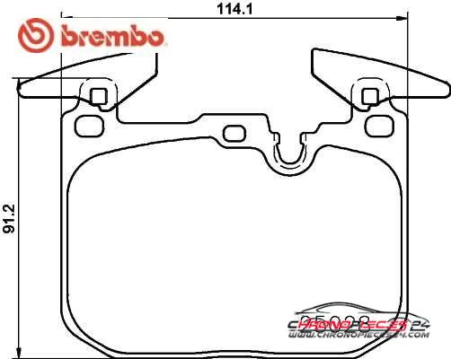 Achat de BREMBO P 06 096 Kit de plaquettes de frein, frein à disque pas chères