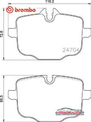 Achat de BREMBO P 06 101 Kit de plaquettes de frein, frein à disque pas chères