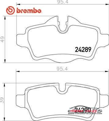 Achat de BREMBO P 06 103 Kit de plaquettes de frein, frein à disque pas chères