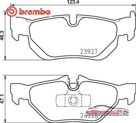 Achat de BREMBO P 06 105 Kit de plaquettes de frein, frein à disque pas chères