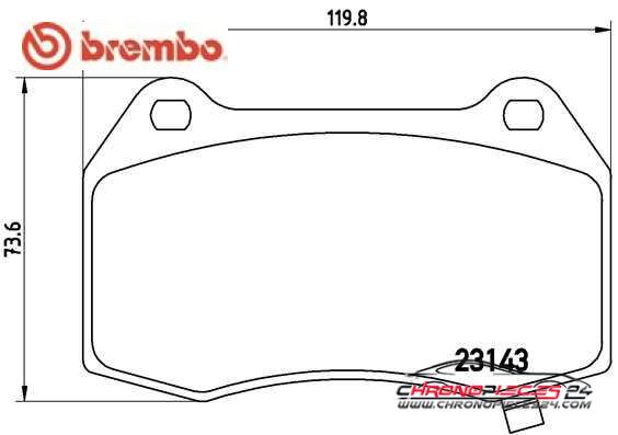 Achat de BREMBO P 09 003 Kit de plaquettes de frein, frein à disque pas chères