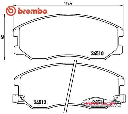 Achat de BREMBO P 10 003 Kit de plaquettes de frein, frein à disque pas chères