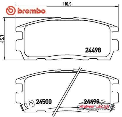 Achat de BREMBO P 10 004 Kit de plaquettes de frein, frein à disque pas chères