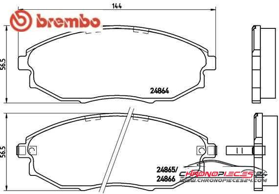 Achat de BREMBO P 10 007 Kit de plaquettes de frein, frein à disque pas chères