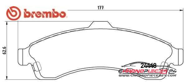 Achat de BREMBO P 10 009 Kit de plaquettes de frein, frein à disque pas chères