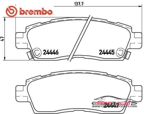 Achat de BREMBO P 10 010 Kit de plaquettes de frein, frein à disque pas chères