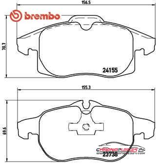 Achat de BREMBO P 10 011 Kit de plaquettes de frein, frein à disque pas chères